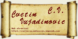Cvetin Vujadinović vizit kartica